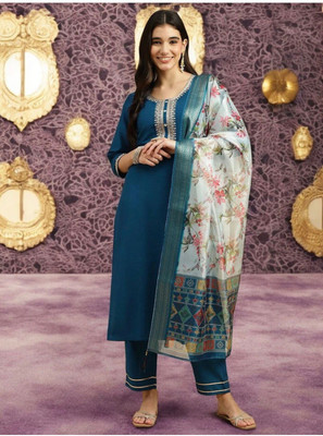 OXIT CLASS Embroidered Kurta, Trouser/Pant & Dupatta Set