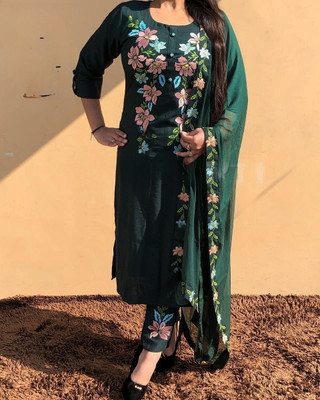 Shanti Creation Embroidered Kurta, Trouser/Pant & Dupatta Set
