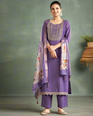 thegoodstore Embroidered Kurta, Trouser/Pant & Dupatta Set