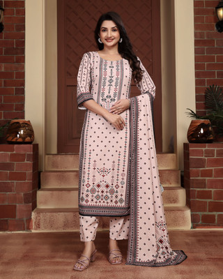 STAVROZ FASHION Printed Kurta, Salwar & Dupatta Set