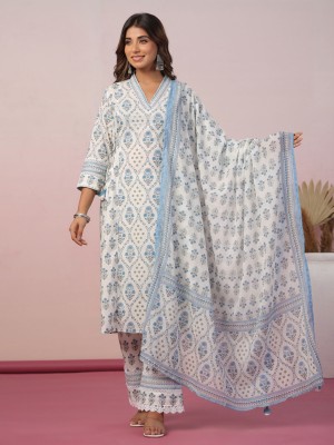 Meena Bazaar Printed Kurta, Trouser/Pant & Dupatta Set