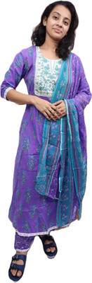 PickCell Embroidered Kurta, Trouser/Pant & Dupatta Set