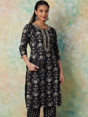 Melange by Lifestyle Printed Kurta, Palazzo & Dupatta Set