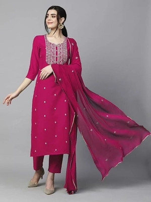 smit fashion Embroidered Kurta, Churidar & Dupatta Set