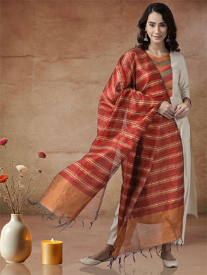 KPHOUSE Embroidered Kurta, Palazzo & Dupatta Set