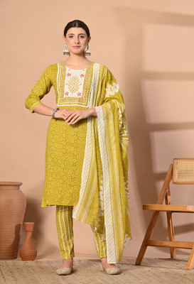 Seemrat Floral Print Kurta, Trouser/Pant & Dupatta Set