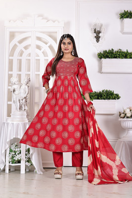 ROSHNI Printed Kurta, Trouser/Pant & Dupatta Set