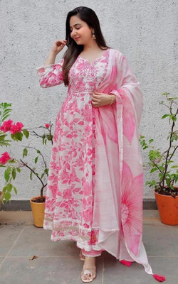 SUBH LAXMI Printed Kurta, Palazzo & Dupatta Set