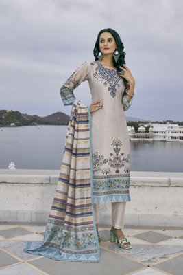 Twins Lady Printed Kurta, Trouser/Pant & Dupatta Set