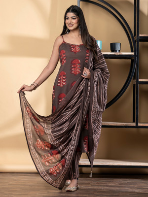 Readiprint Printed Kurta, Palazzo & Dupatta Set