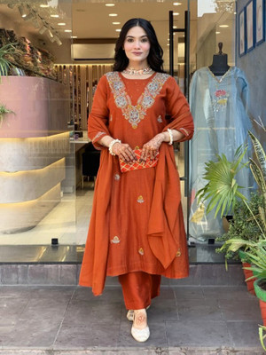 TVASMI Embroidered Kurta, Trouser/Pant & Dupatta Set