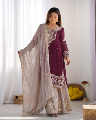 lkfashion Embroidered Kurta, Salwar & Dupatta Set