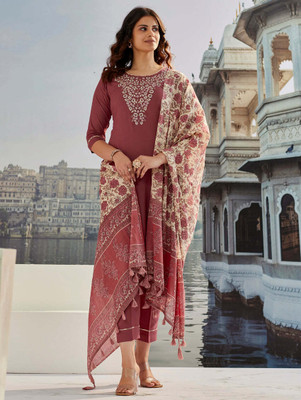 Biezun Embroidered Kurta, Salwar & Dupatta Set