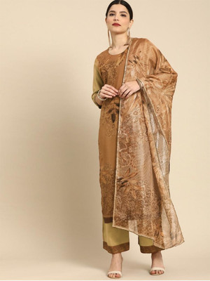 Thezaara Self Design Kurta, Palazzo & Dupatta Set