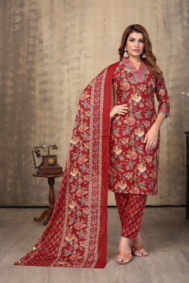 VASTRA SOUNDARYA Floral Print Kurta, Trouser/Pant & Dupatta Set