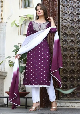 OXIT CLASS Embroidered Kurta, Trouser/Pant & Dupatta Set