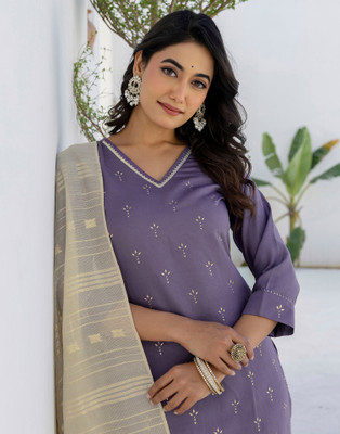 Tasrika Embellished Kurta, Trouser/Pant & Dupatta Set
