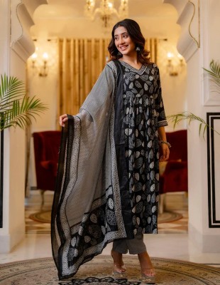 RK Creation Printed Kurta, Trouser/Pant & Dupatta Set