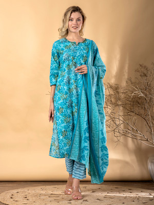 Readiprint Printed Kurta, Palazzo & Dupatta Set