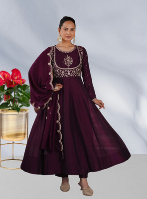 KHANJAN FASHION Embroidered Kurta, Trouser/Pant & Dupatta Set