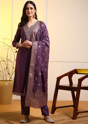 New Ethnic 4 You Embroidered Kurta, Salwar & Dupatta Set