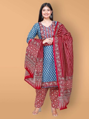 Jevi Prints Printed Kurta, Patiala & Dupatta Set