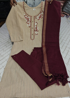AL RAZAB Embroidered Kurta, Trouser/Pant & Dupatta Set