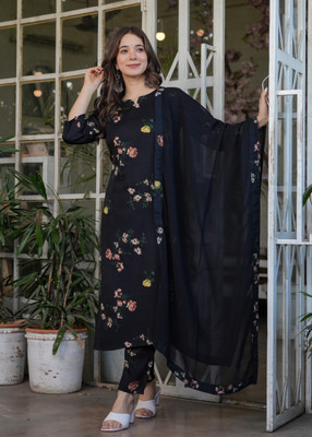 Tylissa Solid Kurta, Trouser/Pant & Dupatta Set
