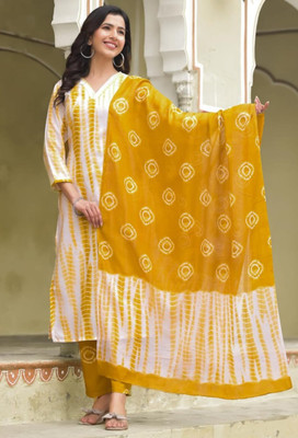 Ananta Creation Ombre Kurta, Trouser/Pant & Dupatta Set
