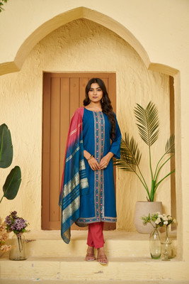 DKT TRENDZ Woven, Embroidered, Self Design Kurta, Salwar & Dupatta Set