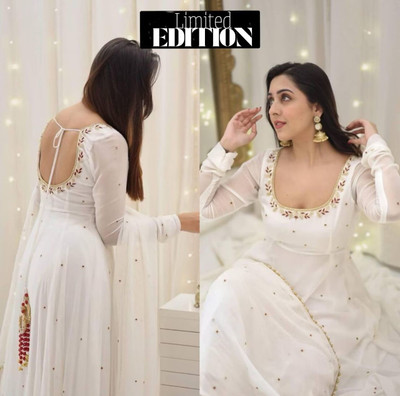 TRANDTIDE Embroidered Anarkali Kurta, Bottom & Dupatta Set