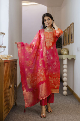 KIONA FAB Printed Kurta, Trouser/Pant & Dupatta Set