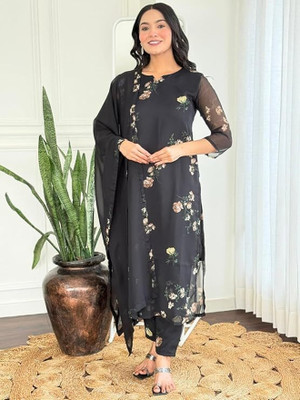 SHREEJA FASHION Printed Anarkali Kurta, Bottom & Dupatta Set