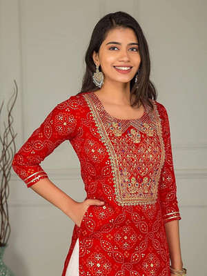 RHUAN ENTRPRISES Self Design Kurta, Sharara & Dupatta Set