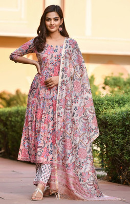 Tasrika Printed Kurta, Salwar & Dupatta Set