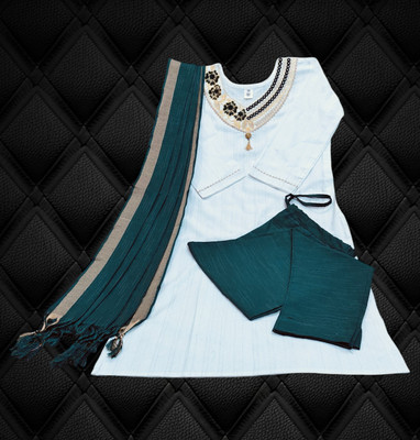 Dream world store Solid Kurta, Trouser/Pant & Dupatta Set