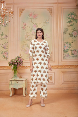Jenigofashion Printed Kurta, Trouser/Pant & Dupatta Set