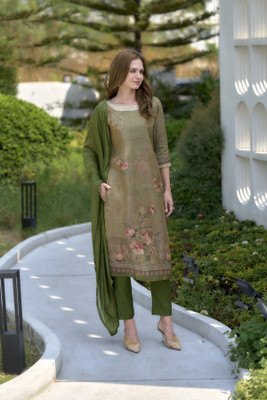 Shree Laxminarayan export Embroidered, Printed Kurta, Trouser/Pant & Dupatta Set