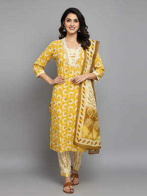RUVII Embroidered Kurta, Trouser/Pant & Dupatta Set