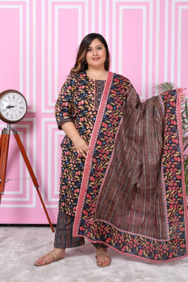 Swasti Floral Print Kurta, Trouser/Pant & Dupatta Set