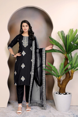 ShopGlobal Women Kurti Pant Dupatta Set