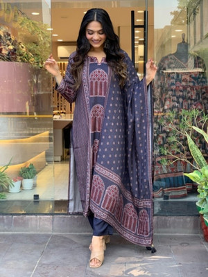 kili fashion Floral Print, Printed Kurta, Trouser/Pant & Dupatta Set