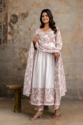 ANOUK Embellished Anarkali Kurta, Bottom & Dupatta Set