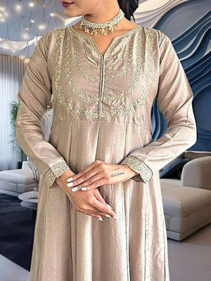 PRISTINO Embroidered Kurta, Trouser/Pant & Dupatta Set