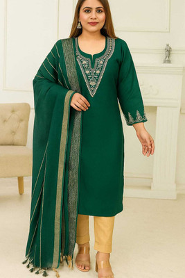 FSRAJJOTEXTILE Embroidered Kurta, Trouser/Pant & Dupatta Set