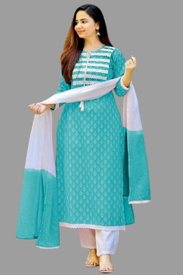 MDRaza Printed Kurta, Trouser/Pant & Dupatta Set