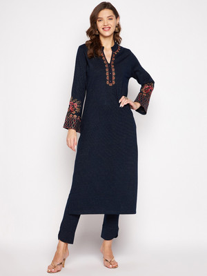 Zigo Embroidered Kurta, Palazzo & Dupatta Set