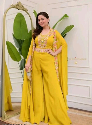 MANTU FASHION Embroidered Kurta, Palazzo & Dupatta Set