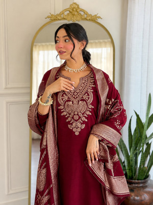 RHET FASHION Women Kurta Pant Attached Dupatta Set