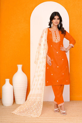 Jenigofashion Embroidered Kurta, Trouser/Pant & Dupatta Set